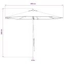 VidaXL Parasolka ogrodowa Ø 300 x 248 cm Lite Drewno Eukaliptusowe