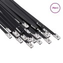 VidaXL Związywacz kablowy 25 szt. 4,6 x 300 mm Czarny