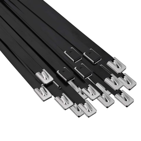 VidaXL Związywacz kablowy 25 szt. 7,9 x 200 mm Czarny