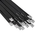 VidaXL Związywacz kablowy 25 szt. 7,9 x 300 mm Czarny