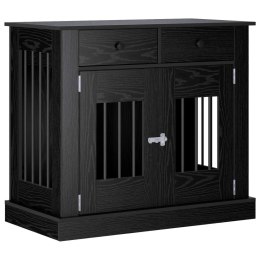 VidaXL Meble na klatkę dla psa Czarny dąb 90 x 47,5 x 80 cm