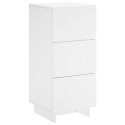 KOMODA BIAŁY 33,5 X 34,5 X 75 CM DREWNO INŻYNIERYJNE
