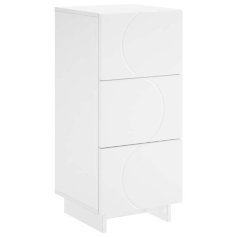 KOMODA BIAŁY 33,5 X 34,5 X 75 CM DREWNO INŻYNIERYJNE