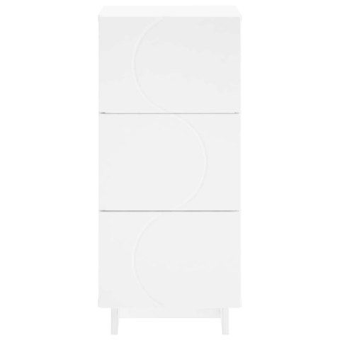 KOMODA BIAŁY 33,5 X 34,5 X 75 CM DREWNO INŻYNIERYJNE