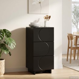 VidaXL Komoda Czarny 33,5 x 34,5 x 75 cm Drewno inżynieryjne