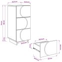 VidaXL Komoda Czarny 33,5 x 34,5 x 75 cm Drewno inżynieryjne