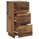 KOMODA STARE DREWNO 33,5 X 34,5 X 75 CM DREWNO INŻYNIERYJNE