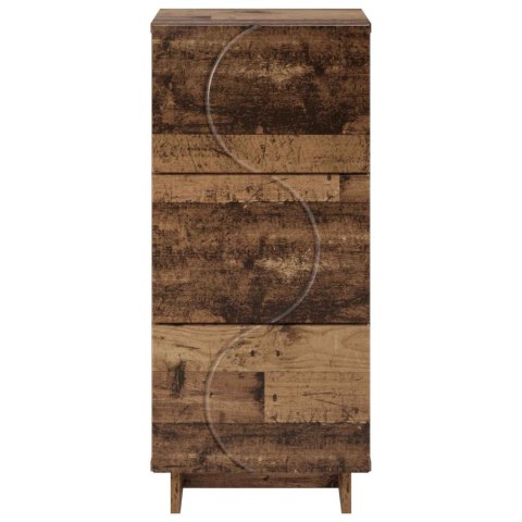 KOMODA STARE DREWNO 33,5 X 34,5 X 75 CM DREWNO INŻYNIERYJNE