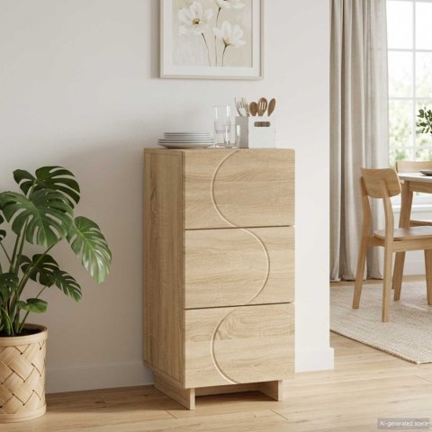 KOMODA DĄB SONOMA 33,5 X 34,5 X 75 CM DREWNO INŻYNIERYJNE