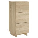 KOMODA DĄB SONOMA 33,5 X 34,5 X 75 CM DREWNO INŻYNIERYJNE
