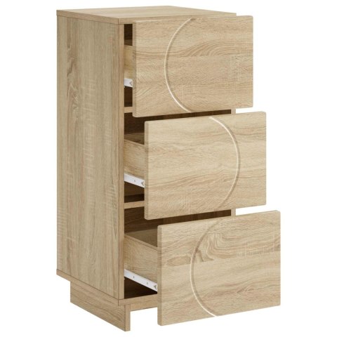 KOMODA DĄB SONOMA 33,5 X 34,5 X 75 CM DREWNO INŻYNIERYJNE