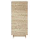 KOMODA DĄB SONOMA 33,5 X 34,5 X 75 CM DREWNO INŻYNIERYJNE