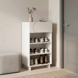 VidaXL Szafka na buty 48 x 38 x 87,5 cm materiał drewnopochodny Biały