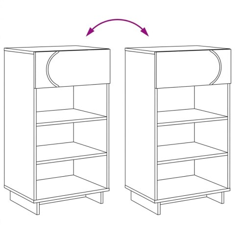 VidaXL Szafka na buty 48 x 38 x 87,5 cm materiał drewnopochodny Biały