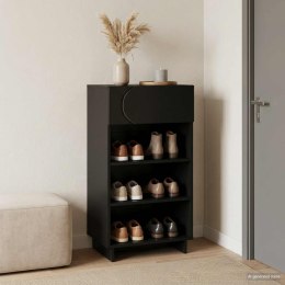 VidaXL Szafka na buty 48 x 38 x 87,5 cm materiał drewnopochodny Czarny