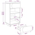 SZAFKA NA BUTY 48 X 38 X 87,5 CM MATERIAŁ DREWNOPOCHODNY