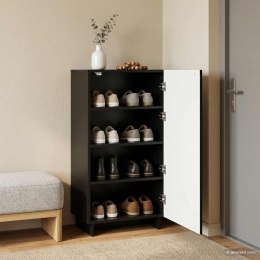VidaXL Szafka na buty 48 x 38 x 87,5 cm Materiał drewnopochodny Czarny