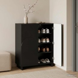 SZAFKA NA BUTY 73 X 38 X 87,5 CM DREWNO INŻYNIERYJNE CZARNY