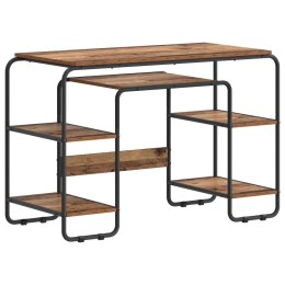 VidaXL Biurko z przechowalnią Stare drewno 113.5 x 52 x 75.5 cm