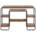 VidaXL Biurko z przechowalnią Stare drewno 113.5 x 52 x 75.5 cm