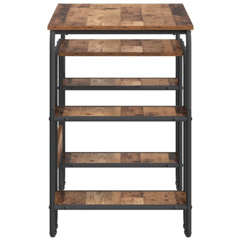 VidaXL Biurko z przechowalnią Stare drewno 113.5 x 52 x 75.5 cm