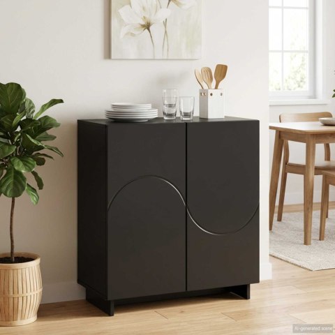 VidaXL Komoda Czarny 67 x 34,5 x 75 cm Materiał drewnopochodny