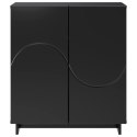 VidaXL Komoda Czarny 67 x 34,5 x 75 cm Materiał drewnopochodny