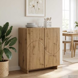 VidaXL Komoda Dąb artisan 67 x 34,5 x 75 cm Materiał drewnopochodny