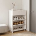 SZAFKA NA BUTY 73 X 38 X 87,5 CM MATERIAŁ DREWNOPOCHODNY BIAŁY