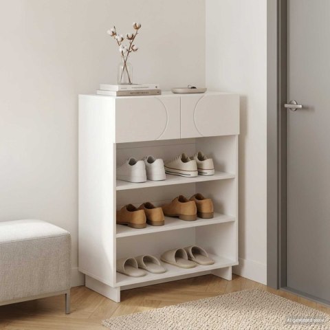 SZAFKA NA BUTY 73 X 38 X 87,5 CM MATERIAŁ DREWNOPOCHODNY BIAŁY