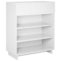 SZAFKA NA BUTY 73 X 38 X 87,5 CM MATERIAŁ DREWNOPOCHODNY BIAŁY