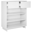 SZAFKA NA BUTY 73 X 38 X 87,5 CM MATERIAŁ DREWNOPOCHODNY BIAŁY