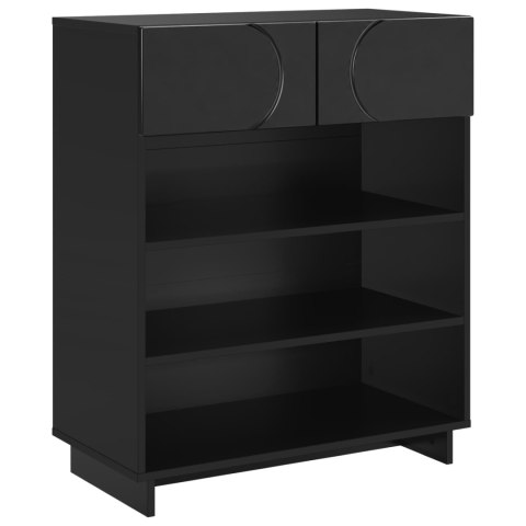 SZAFKA NA BUTY 73 X 38 X 87,5 CM MATERIAŁ DREWNOPOCHODNY CZARNY