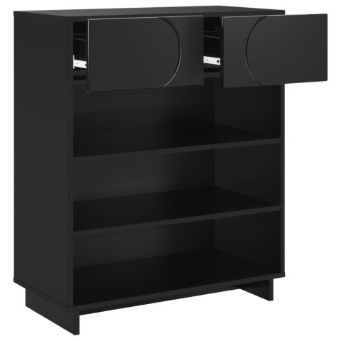 SZAFKA NA BUTY 73 X 38 X 87,5 CM MATERIAŁ DREWNOPOCHODNY CZARNY