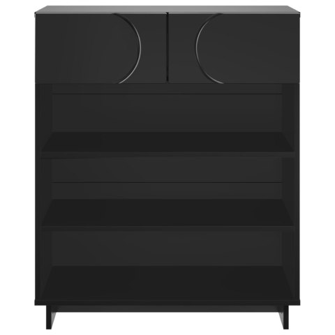 SZAFKA NA BUTY 73 X 38 X 87,5 CM MATERIAŁ DREWNOPOCHODNY CZARNY
