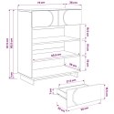VidaXL Szafka na buty 73 x 38 x 87,5 cm Materiał drewnopochodny