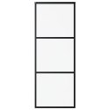 DRZWI PRZESUWNE SZKŁO ESG I ALUMINIUM 76X205CM CZARNE