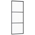 DRZWI PRZESUWNE SZKŁO ESG I ALUMINIUM 76X205CM CZARNE