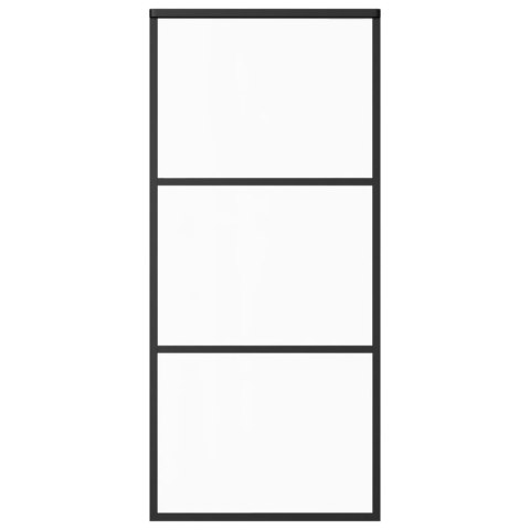 DRZWI PRZESUWNE SZKŁO ESG I ALUMINIUM 90X205CM CZARNE