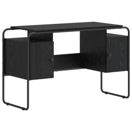 VidaXL Biurko z przechowalnią Czarny dąb 120 x 50,5 x 75,5 cm