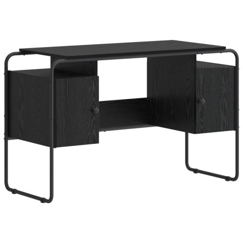 VidaXL Biurko z przechowalnią Czarny dąb 120 x 50,5 x 75,5 cm