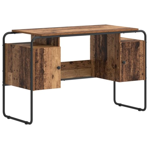VidaXL Biurko z przechowalnią Stare drewno 120 x 50,5 x 75,5 cm
