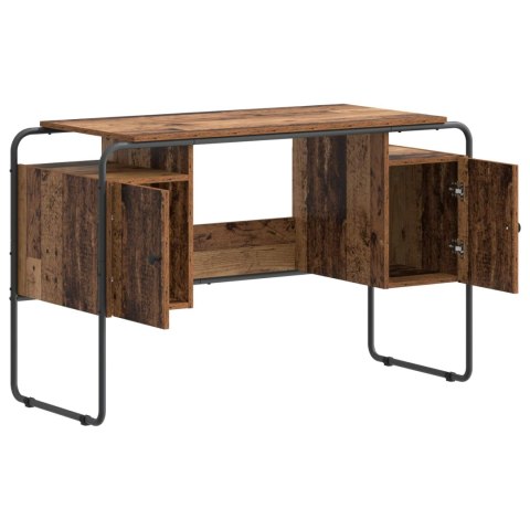 VidaXL Biurko z przechowalnią Stare drewno 120 x 50,5 x 75,5 cm