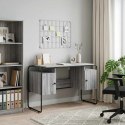 VidaXL Biurko z przechowalnią Szary Sonoma 120 x 50,5 x 75,5 cm