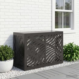 VidaXL Pokrywa do klimatyzatora Czarny 90 x 40 x 60 cm Stal