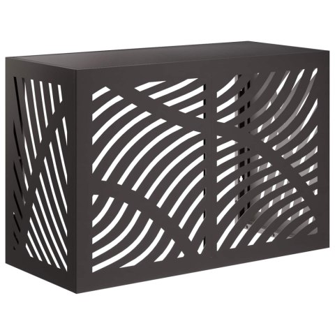 VidaXL Pokrywa do klimatyzatora Czarny 90 x 40 x 60 cm Stal