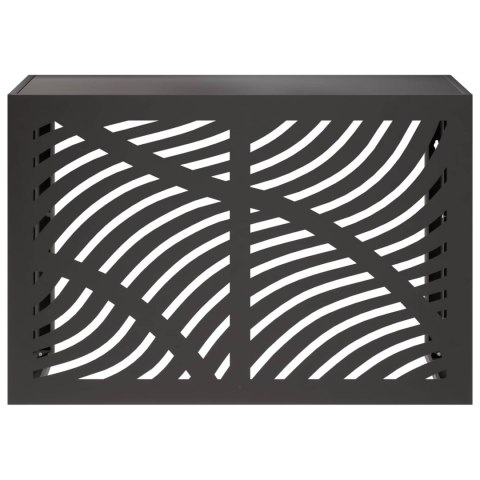 VidaXL Pokrywa do klimatyzatora Czarny 90 x 40 x 60 cm Stal
