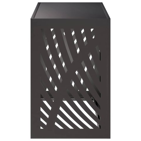 VidaXL Pokrywa do klimatyzatora Czarny 90 x 40 x 60 cm Stal