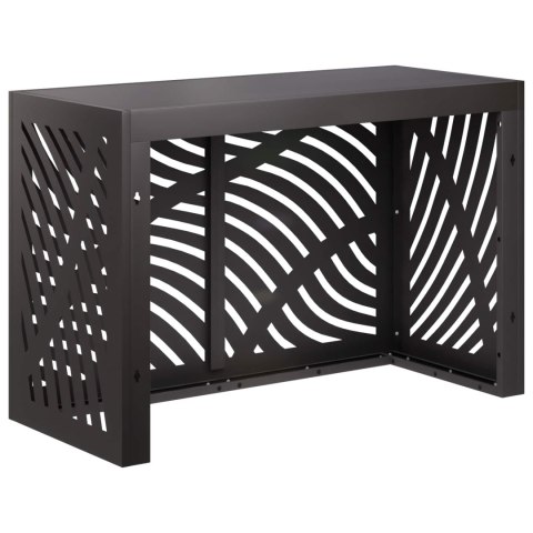 VidaXL Pokrywa do klimatyzatora Czarny 90 x 40 x 60 cm Stal