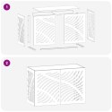 VidaXL Pokrywa do klimatyzatora Czarny 90 x 40 x 60 cm Stal